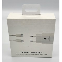 Kostka adapter USB C dla SAMSUNG 25W biała kabel