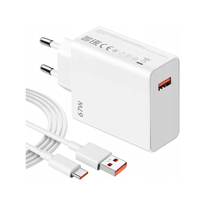 XIAOMI ORYGINALNA SZYBKA ŁADOWARKA 67W KABEL USB-C