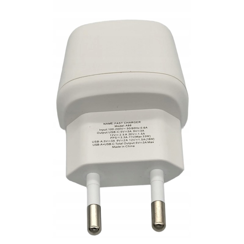 SZYBKA ŁADOWARKA PREMIUM 33W DO APPLE IPHONE USB-C