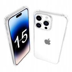 Etui Przezroczyste dla Apple iPhone 15 + Szkło 9D