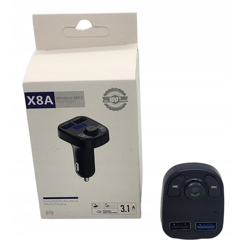 TRANSMITER FM bluetooth 2xUSB ładowarka do samochodu TRANSMITER FM bluetooth 2xUSB ładowarka do samochodu