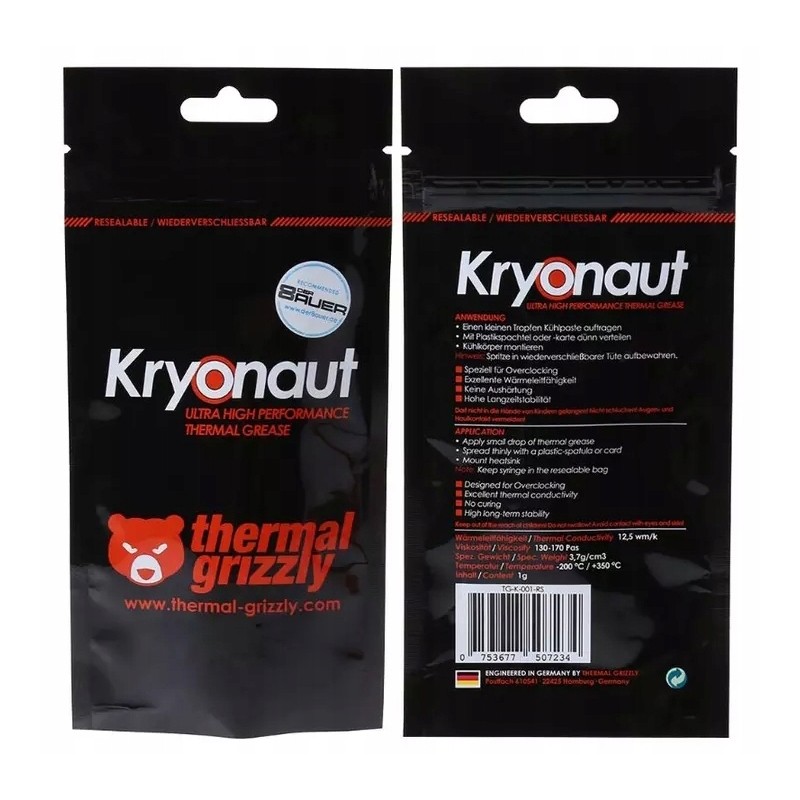 PASTA TERMOPRZEWODZĄCA GRIZZLY KRYONAUT 1g + GRATIS IPA