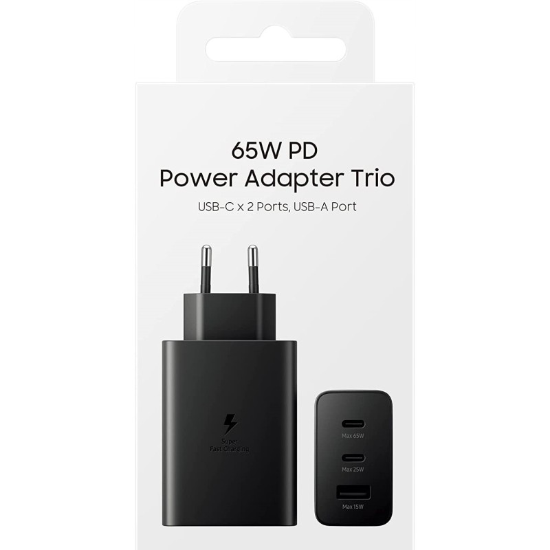 Szybka Ładowarka Sieciowa Trio 65W do Samsung S23 Szybka Ładowarka Sieciowa Trio 65W do Samsung S23