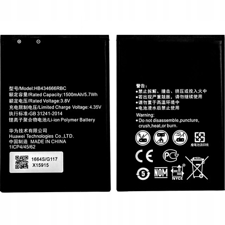 Bateria Do Huawei HB434666RBC modem E5573 E5575 E5577 li-ion 1500 mah