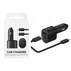 Mocna Ładowarka samochodowa Super Fast Charge 45w Dual port Galaxy s24