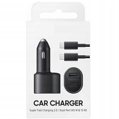 Mocna Ładowarka samochodowa Super Fast Charge 45w Dual port Galaxy s24