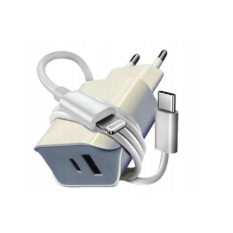 ŁADOWARKA SIECIOWA 20w dla iPhone + Gratis Kabel Usb-c do Lightning 1m ŁADOWARKA SIECIOWA 20w dla iPhone + Gratis Kabel Usb-c do Lightning 1m