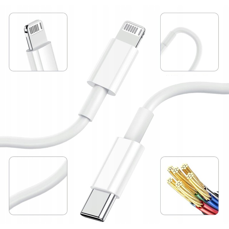 ŁADOWARKA SIECIOWA 20w dla iPhone + Gratis Kabel Usb-c do Lightning 1m ŁADOWARKA SIECIOWA 20w dla iPhone + Gratis Kabel Usb-c do Lightning 1m