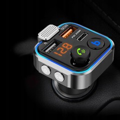 TRANSMITER BLUETOOTH FM AUDIO Samochodowy MP3 BT Do Samochodu Auta RGB