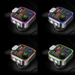 TRANSMITER BLUETOOTH FM AUDIO Samochodowy MP3 BT Do Samochodu Auta RGB TRANSMITER BLUETOOTH FM AUDIO Samochodowy MP3 BT Do Samochodu Auta RGB