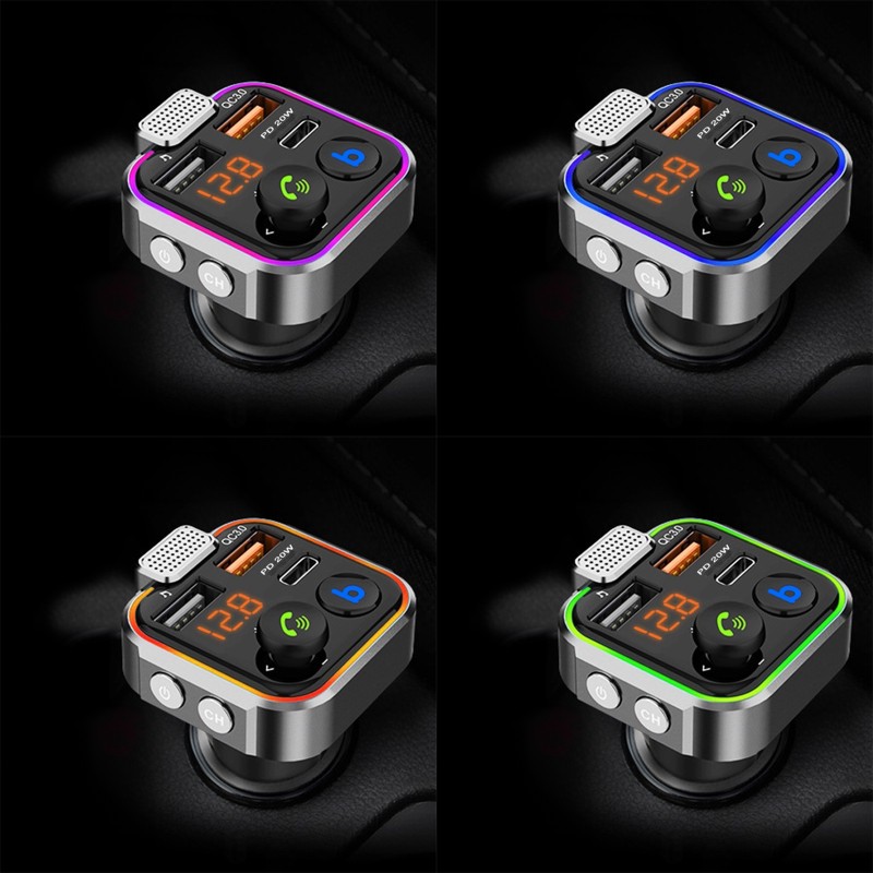 TRANSMITER BLUETOOTH FM AUDIO Samochodowy MP3 BT Do Samochodu Auta RGB TRANSMITER BLUETOOTH FM AUDIO Samochodowy MP3 BT Do Samochodu Auta RGB