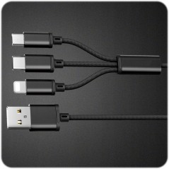 ŁADOWARKA USB C SIECIOWA DO TELEFONU MOCNA QC 3.0 48W KABEL Nylonowy 3w1 ŁADOWARKA USB C SIECIOWA DO TELEFONU MOCNA QC 3.0 48W KABEL Nylonowy 3w1