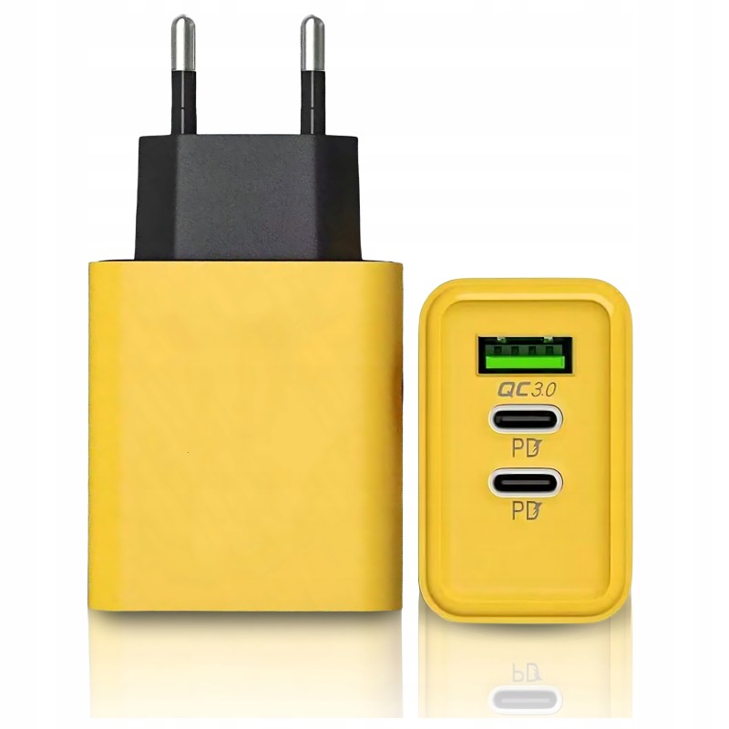 Ładowarka Sieciowa Szybka GaN II 65W 3A QC 3.0 2x USB C A Power Delivery
