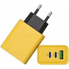 Ładowarka Sieciowa Szybka GaN II 65W 3A QC 3.0 2x USB C A Power Delivery
