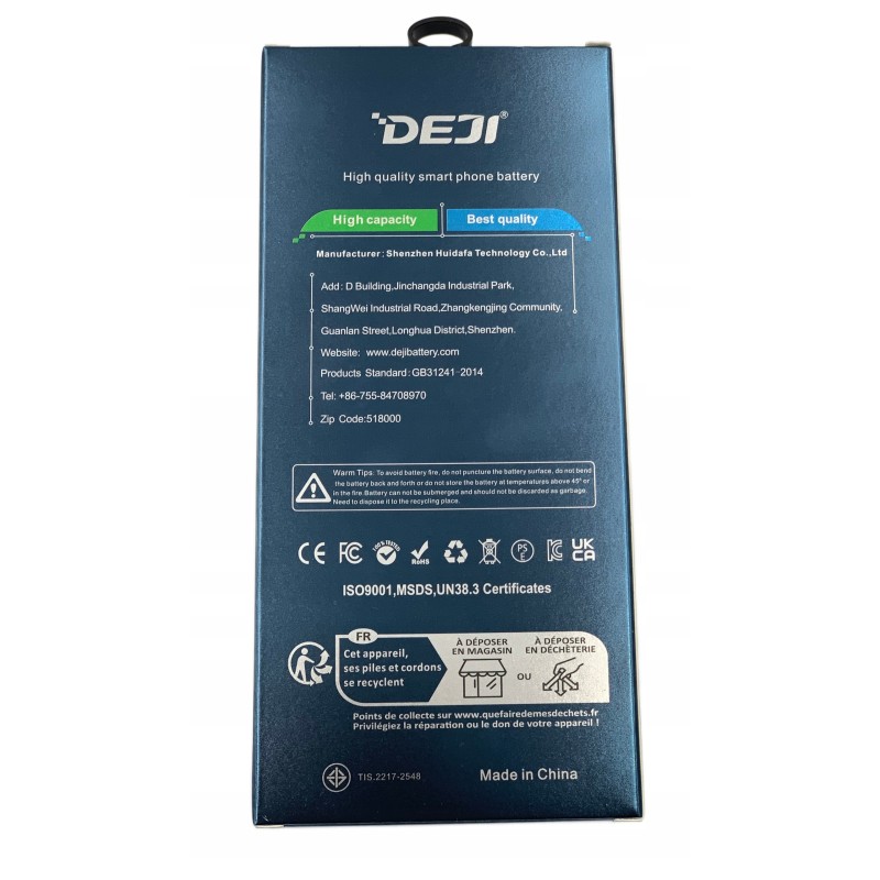BATERIA DEJI APPLE IPHONE 11 POWIĘKSZONA POJEMNOŚĆ 3510 mAh