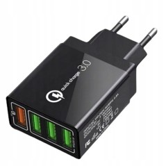 Ładowarka Sieciowa z Szybkim ładowaniem Quick Charge 3.0 4x USB Do telefonu