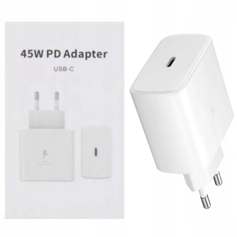 PREMIUM ŁADOWARKA SIECIOWA 45W DLASAMSUNG S23 S24 ADAPTER KOSTKA