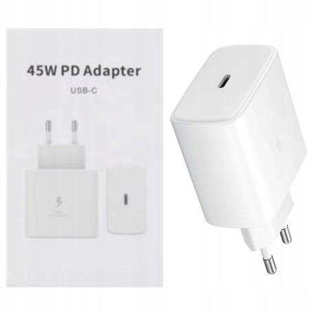 PREMIUM ŁADOWARKA SIECIOWA 45W DLASAMSUNG S23 S24 ADAPTER KOSTKA