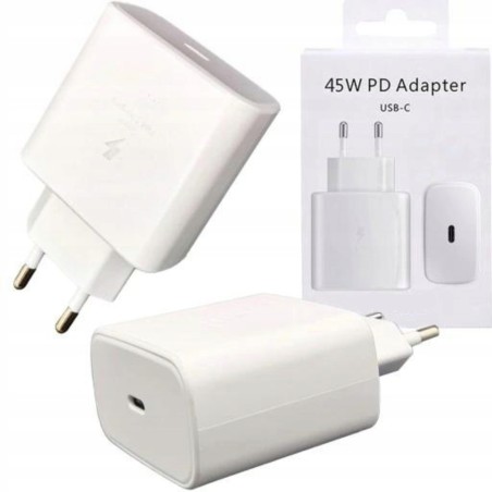PREMIUM ŁADOWARKA SIECIOWA 45W DLASAMSUNG S23 S24 ADAPTER KOSTKA