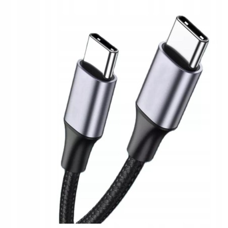 Kabel 2m USB-C - USB-C Szybkie Ładowanie 60w 3.0 w oplocie JAKOŚĆ PREMIUM
