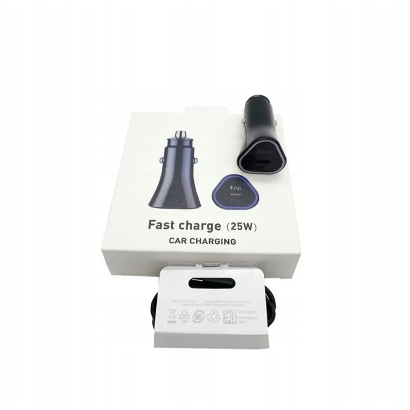 ŁADOWARKA SAMOCHODOWA 25W USB-C kabel 1m DLA SAMSUSNG S23 ŁADOWARKA SAMOCHODOWA 25W USB-C kabel 1m DLA SAMSUSNG S23