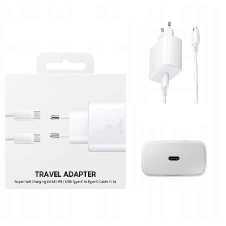 Szybka Ładowarka do SAMSUNG 45W Galaxy S23 / S23+ usb c + kabel 1m