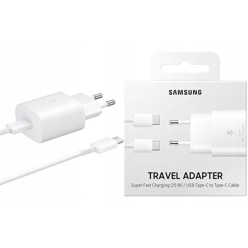 Oryg. ładowarka 25W Samsung Galaxy S21 A13 A53 5G z kablem Oryg. ładowarka 25W Samsung Galaxy S21 A13 A53 5G z kablem