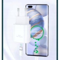 Kostka adapter USB C dla SAMSUNG 25W biała kabel Kostka adapter USB C dla SAMSUNG 25W biała kabel