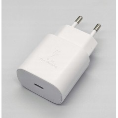 Kostka adapter USB C dla SAMSUNG 25W biała kabel Kostka adapter USB C dla SAMSUNG 25W biała kabel