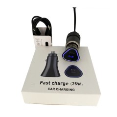 SZYBKA ŁADOWARKA SAMOCHODOWA 25W USB-C + KABEL 1M SZYBKA ŁADOWARKA SAMOCHODOWA 25W USB-C + KABEL 1M