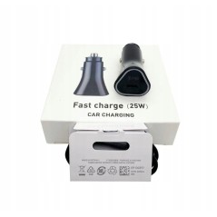 SZYBKA ŁADOWARKA SAMOCHODOWA 25W USB-C + KABEL 1M SZYBKA ŁADOWARKA SAMOCHODOWA 25W USB-C + KABEL 1M