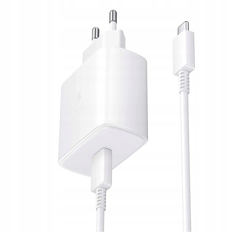 SZYBKA ŁADOWARKA UNIWERSALNA dla SAMSUNG SIECIOWA 45W USB-C z Kablem 1m SZYBKA ŁADOWARKA UNIWERSALNA dla SAMSUNG SIECIOWA 45W USB-C z Kablem 1m