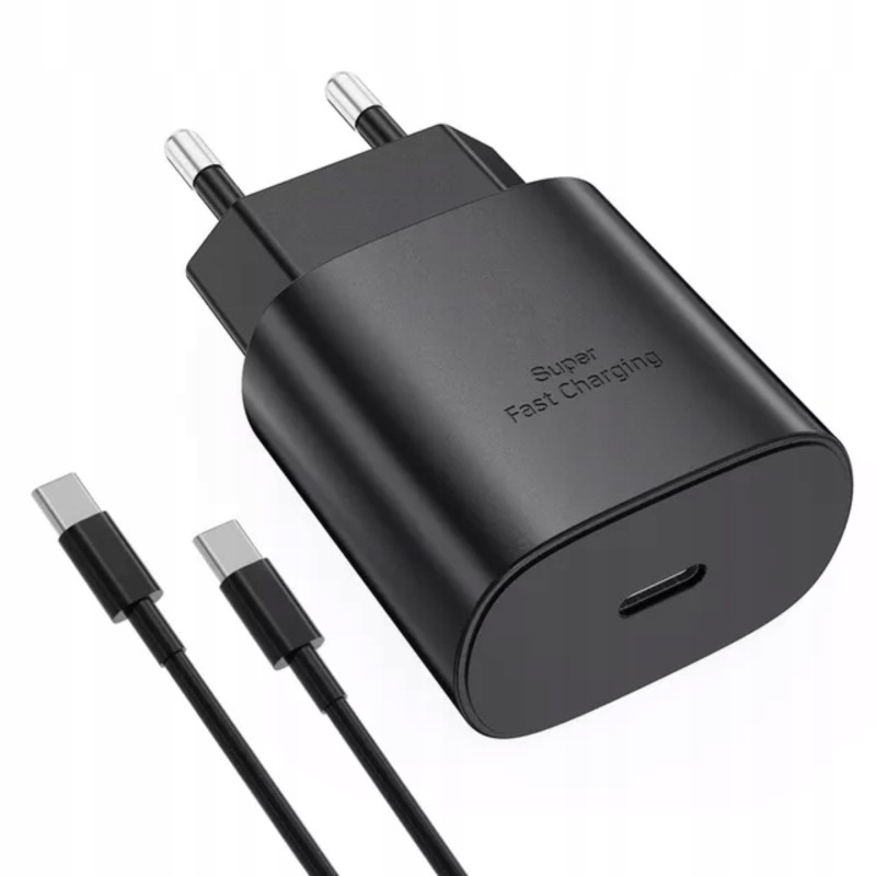 SZYBKA ŁADOWARKA SIECIOWA DLA SAMSUNG 25W + KABEL 1m SZYBKA ŁADOWARKA SIECIOWA DLA SAMSUNG 25W + KABEL 1m