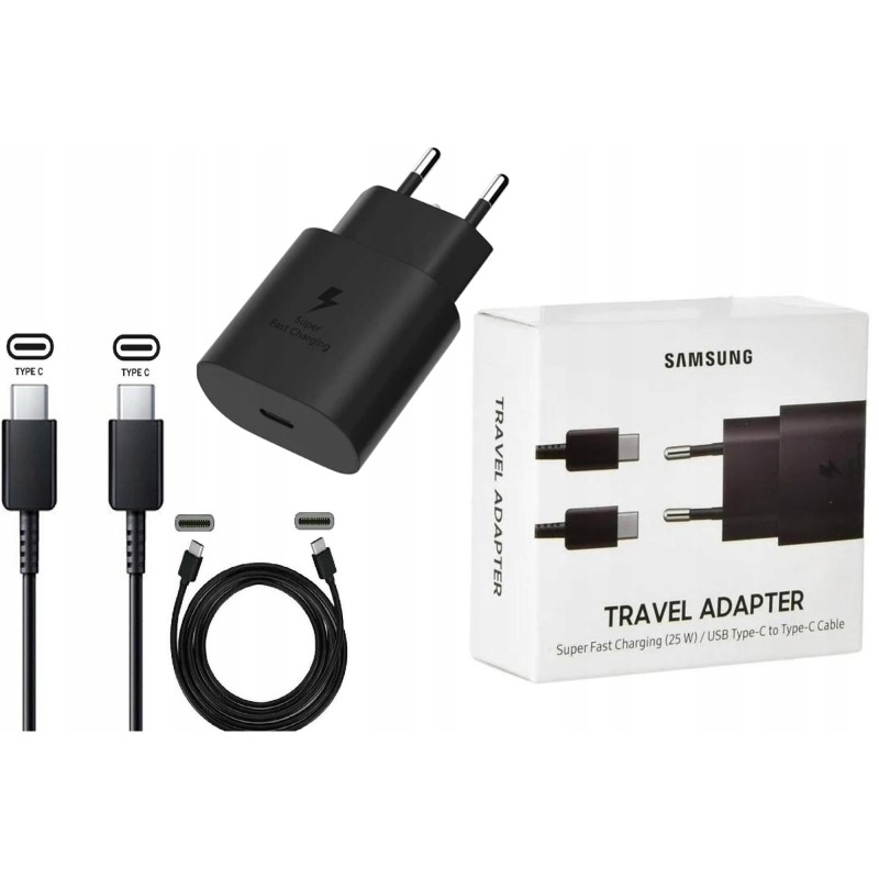 ŁADOWARKA ORYGINALNA SAMSUNG Sieciowa Szybka 25W USB C KABEL Fast charge