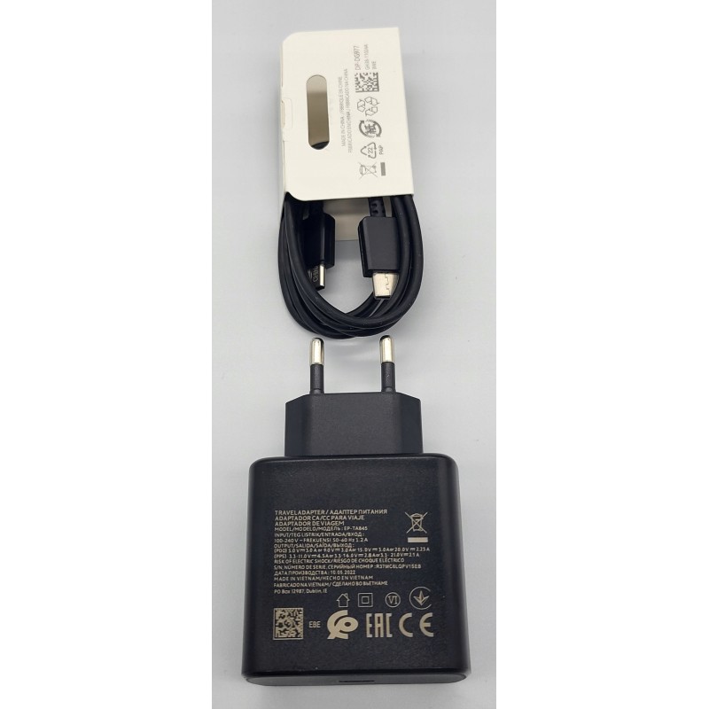 SZYBKA ŁADOWARKA SIECIOWA 45W USB-C DLA SAMSUNG S24 + KABEL 1m CZARNA SZYBKA ŁADOWARKA SIECIOWA 45W USB-C DLA SAMSUNG S24 + KABEL 1m CZARNA
