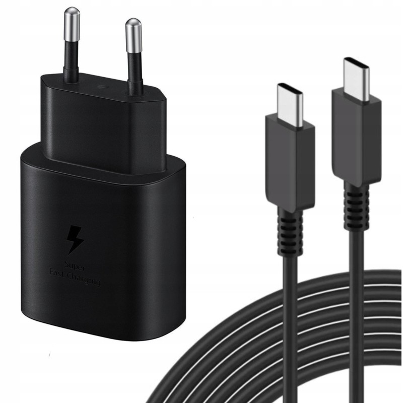 Szybka Ładowarka Sieciowa do Samsung Galaxy 25W USB C + kabel 1m