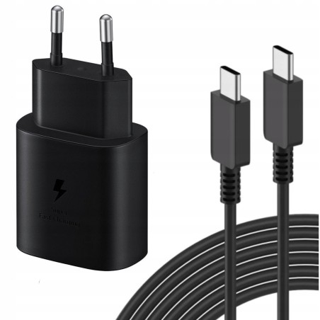 Szybka Ładowarka Sieciowa do Samsung Galaxy 25W USB C + kabel 1m