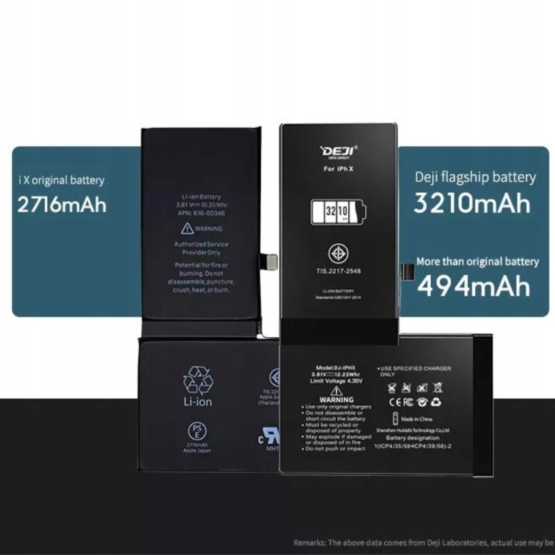 BATERIA DEJI POWIĘKSZONA APPLE IPHONE X 3500 mAh BATERIA DEJI POWIĘKSZONA APPLE IPHONE X 3500 mAh