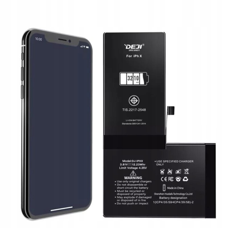 BATERIA DEJI POWIĘKSZONA APPLE IPHONE X 3500 mAh BATERIA DEJI POWIĘKSZONA APPLE IPHONE X 3500 mAh