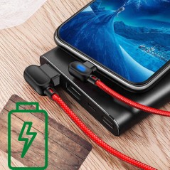 NOWY KABEL led USB C USB KĄTOWY SZYBKIE ŁADOWANIE 3.0 1m NOWY KABEL led USB C USB KĄTOWY SZYBKIE ŁADOWANIE 3.0 1m