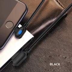 NOWY KABEL USB C USB KĄTOWY led SZYBKIE ŁADOWANIE 3.0 1m