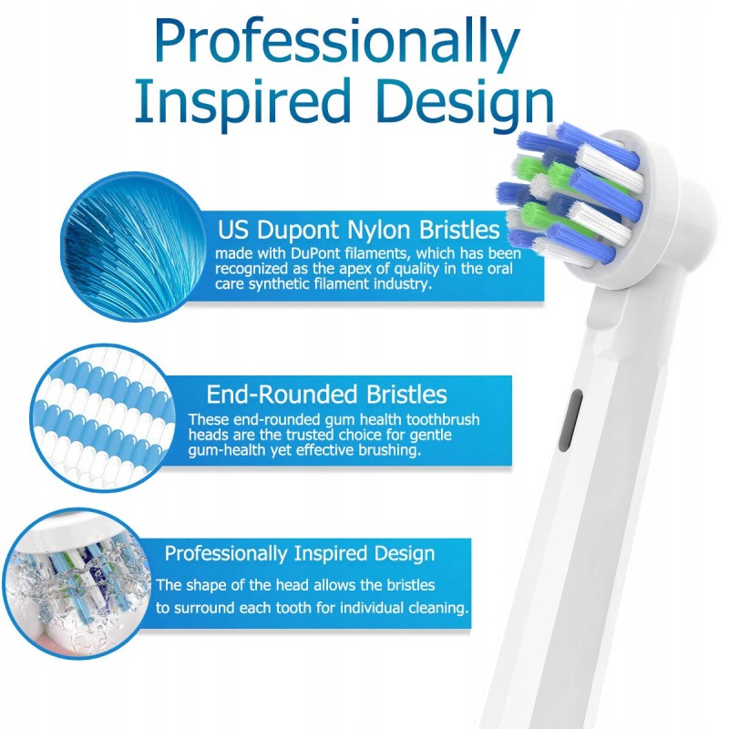 Końcówki do szczoteczki BRAUN Oral B 16 szt cross EB-50 Końcówki do szczoteczki BRAUN Oral B 16 szt cross EB-50
