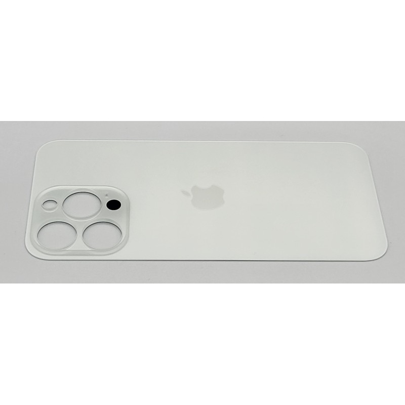 Klapka tylna obudowa do apple iPHONE 15 PRO MAX srebrna/biała BIG HOLE
