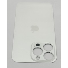 Klapka tylna obudowa do apple iPHONE 15 PRO MAX srebrna/biała BIG HOLE
