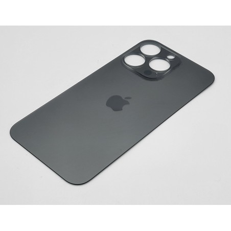 Klapka tylna obudowa do apple iPHONE 15 PRO szary/grafitowy BIG HOLE