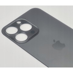 Klapka tylna obudowa do apple iPHONE 15 PRO szary/grafitowy BIG HOLE