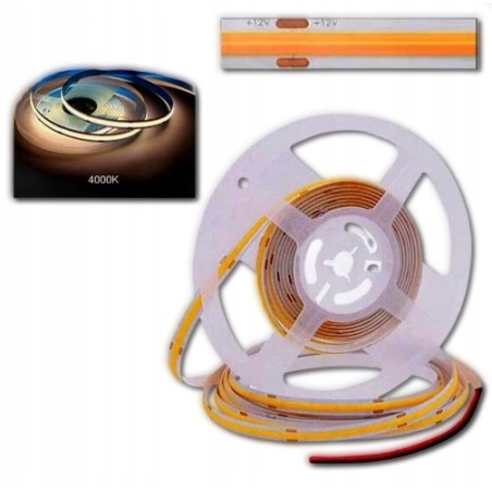1M Taśma LED COB 12V 320 diód NA METRY NEON Barwa NEUTRALNA 4000K 800lm