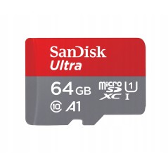 Karta microSDXC SanDisk ULTRA 64GB 100MB/s A1 Cl.10 UHS-I+ adapter