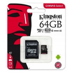 KINGSTON KARTA PAMIĘCI 64GB MICRO SD XC CLASS 10 KINGSTON KARTA PAMIĘCI 64GB MICRO SD XC CLASS 10