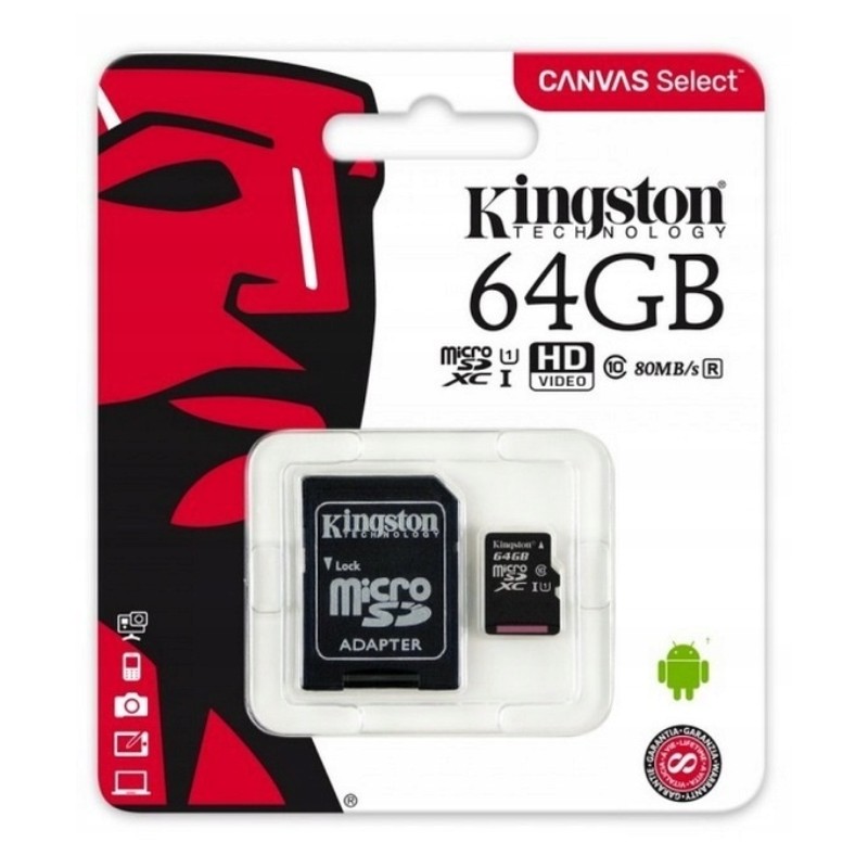 KINGSTON KARTA PAMIĘCI 64GB MICRO SD XC CLASS 10 KINGSTON KARTA PAMIĘCI 64GB MICRO SD XC CLASS 10